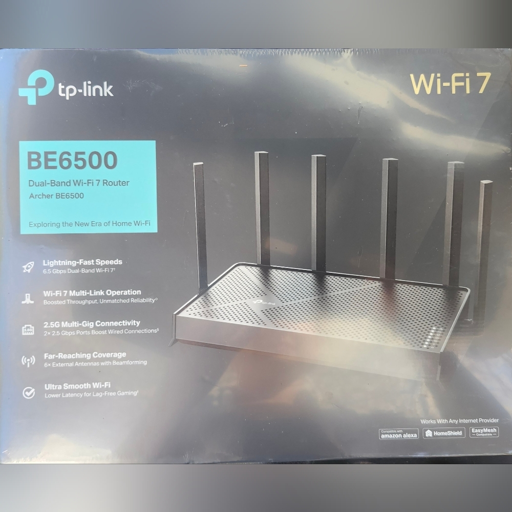 NIB TP-Link Archer BE6500 Wi-Fi 7 Mesh Router - Picture 2 of 8
